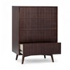 Tremolo  Modern Boho 4-Drawer Dresser with Solid Wood & Contemporary Fluted Fronts - Teamson Home - 3 of 4