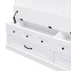 Sapphtopaz Wide Hall Tree with Lift Top Storage Bench&2 Drawers,Versatile 3-in-1 Coat Rack with 5 Hooks Shoe Storage Bench for Entryway,Hallway - 2 of 4