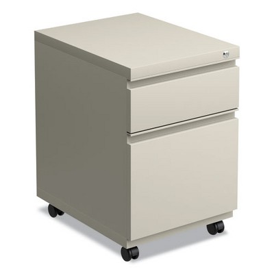 Alera File Pedestal with Full-Length Pull, Left or Right, 2-Drawers: Box/File, Legal/Letter, Putty, 14.96" x 19.29" x 21.65"