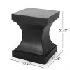 NicBex  Modern 17.25" Square Patio Side Table,Concrete Outdoor End Table with Pedestal Base,Sturdy Patio Table for Garden & Deck Furniture - 2 of 4