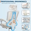 Ergonomic Mesh Office Chair, High-Back Computer Desk Chair with Footrest, Headrest & Lumbar Support, Rolling Task Chair for Home or Office - 3 of 4