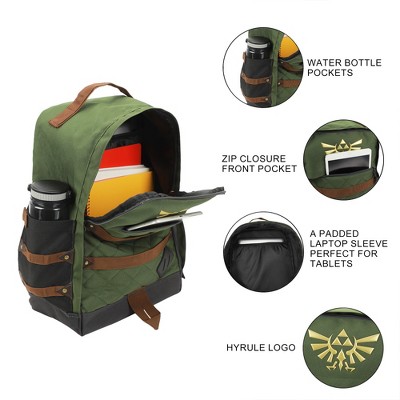 The Legend of Zelda Hyrule Crest 17" Green adult Backpack — фото 3