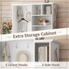 Hall Tree with Bench Shoe Cabinet Drawers Shelves Hooks Modern Coat Rack Entryway, 33.27"*18.7"*8.46" - 4 of 4