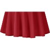 Women's Basic Stretch Midi Skirt - Versatile High Waist Flared Casual Skirt Red-long - 4 of 4