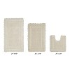 Lilly Crochet Collection 100% Cotton Tufted Reversible 3-Piece Bath Rug Set – Super Absorbent, Machine Washable Bathroom Mats with Crochet Pattern - 2 of 4