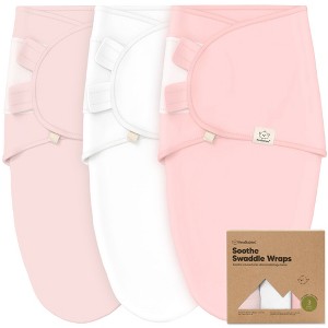 KeaBabies 3pk Organic Baby Swaddle Sleep Sacks, Newborn Baby Swaddles Wrap 0-3 Months, Ergonomic Wearable Swaddle Blanket - 1 of 4