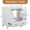 30" Bathroom Vanity with Single Sink, Bathroom Storage Cabinet with 2 Doors and a Drawer, Soft Closing - Leovsnove - 4 of 4