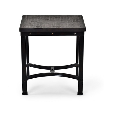 NicBex Contemporary Square End Table with Storage Drawer 2-tier Side Table for Modern Living Spaces