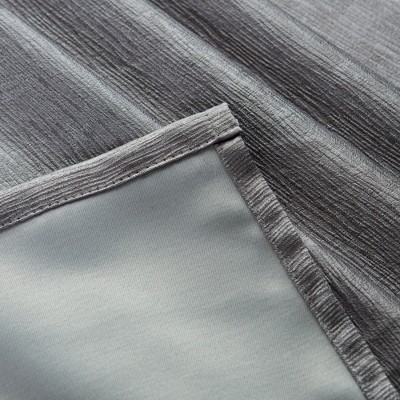 Dark Gray Polyester Blackout Window Curtain Panels, 52 x 96 Inches