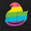 Rainbow Striped Easter Peep Women's T-Shirt Black - 2 of 4