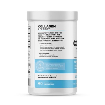 Ancient Nutrition Unflavored Collagen 14 Servings Peptides Powder - 9.8oz_1