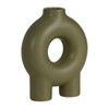 Sagebrook Home 7" Ceramic Vase Contemporary Abstract Donut Cut-Out Vase with Feet Decorative Vase - 2 of 4