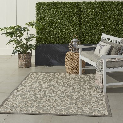 Aloha Multicolor Scroll Indoor/Outdoor Rectangular Rug