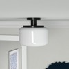 Hudson and Canal 11" Wide Semi Flush Mount with Glass Shade - 2 of 4