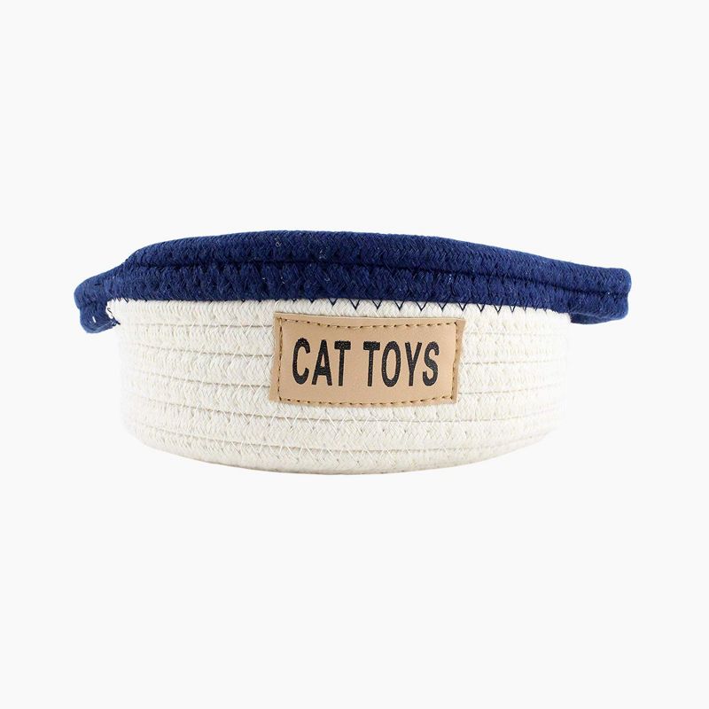 Midlee Cat Toy Rope Cotton Basket, 1 of 10