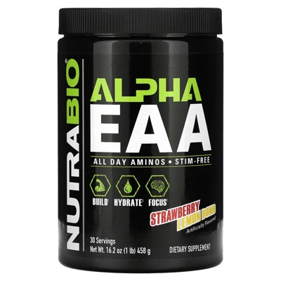 NutraBio Alpha EAA, Strawberry Lemon Bomb, 1 lb (458 g)