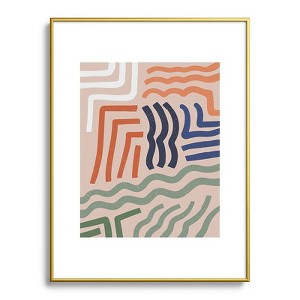 Nick Quintero Arid Contour Metal Framed Art Print - Deny Designs - 1 of 4