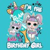 Girl's L.O.L Surprise I'm the Birthday Girl Unicorn T-Shirt - 2 of 4