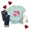 Simply Sage Market Women's Pink Flower Hearts Short Sleeve Graphic Tee - 3 of 3