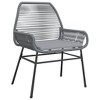 vidaXL Garden Chair Black PE rattan Medium UV-resistant materials - 4 of 4