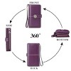 Women’s Wallet Leather Wristlet – RFID Blocking Large Capacity Credit Card Holder with Zipper Pocket, Multiple Compartments & Phone Slot - 4 of 4