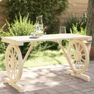 vidaXL Patio Table 45.3 In.x21.7 In.x25.6 In. Solid Wood Fir - 1 of 4