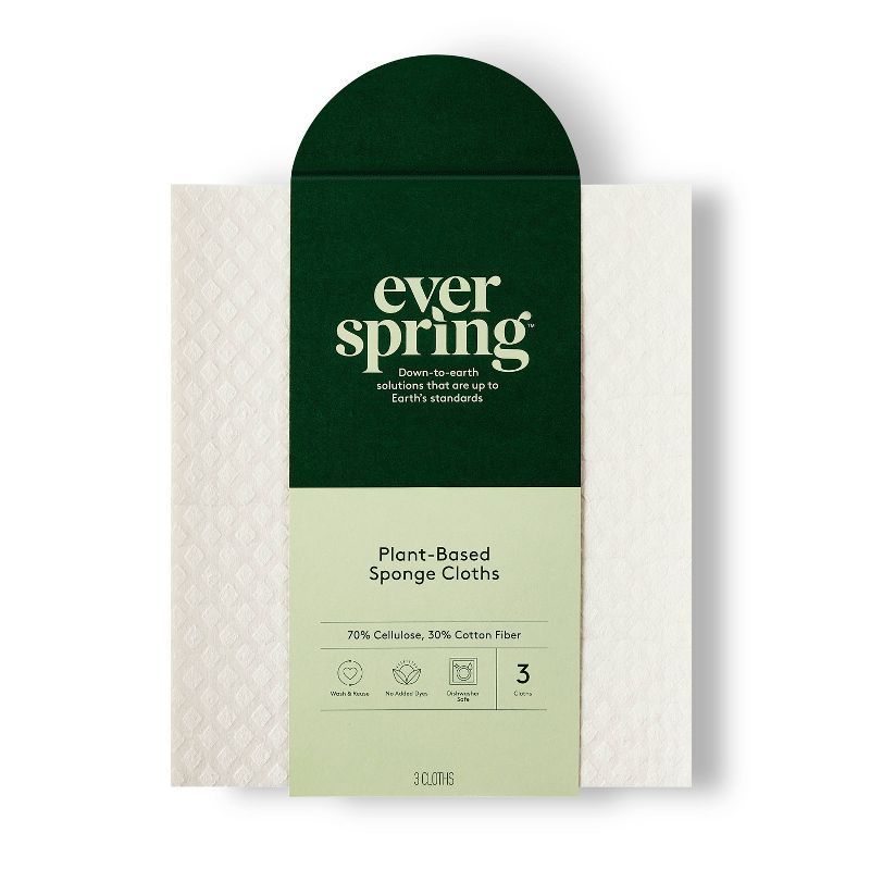 Dish Sponge Cloths - 3ct - Everspring&#8482;, 1 of 5