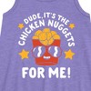 Girls' - Instant Message - Dude, Chicken Nuggets For Me Graphic Sleeveless Aline Dress - 2 of 4