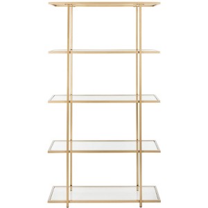 Francis 5 Tier Etagere - ETG6202 - Gold/Clear - Safavieh - 1 of 4