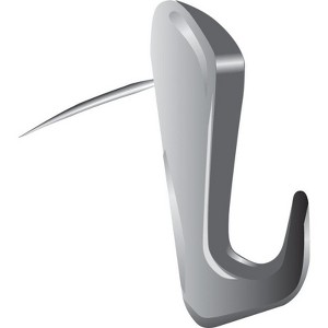 Hillman WallBiter Brass-Plated Silver Large Picture Hook 60 lb 3 pk (Case of 10) - 1 of 1