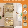 Besiost Shoe Cabinet with Wood Drawers, Closet Shoe Rack Organizer - - 4 of 4