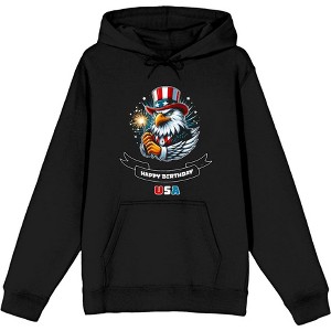 Americana Happy Birthday USA Adult Long Sleeve Hoodie - 1 of 2