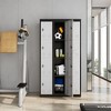 4-Door Metal Storage Locker Cabinet with Lockable Doors – Heavy-Duty Steel Locker for Clothes, Equipment & Files, Ideal, Gray - 4 of 4