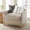 Yarn Dyed Cotton Decor Throw Pillow Cover and Pillow Insert Set in Awning Stripe Pattern - Becky Cameron, Awning Stripe Gray, 20 x 20 - 4 of 4