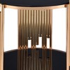 25" Tanquin Accent Table Black Glass and Gold Finish - Acme Furniture: Contemporary Circular Base, No Tools Assembly - 2 of 4