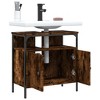 vidaXL Bathroom Sink Cabinet Smoked Oak 23.6"x11.8"x23.6" Engineered Wood - 4 of 4