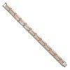 Chisel Stainless Steel Polished and Textured Rose IP-plated 8.5" Link Bracelet - 3 of 4