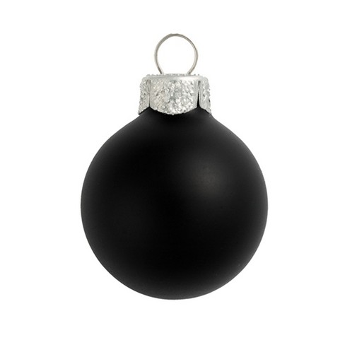 Northlight 4ct Black Glass Matte Christmas Ball Ornaments 4.75 (120mm)
