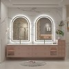 Apmir Super Bright 192 LEDs/m LED Lighted Anti-Fog Tempered Glass Arched Bathroom/Vanity Mirror with ETL & 3-Year Warranty - 4 of 4