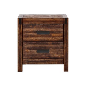 Wren Nightstand Chestnut - Picket House Furnishings: 2-Drawer, Rustic Bedside Table with Felt-Lined Storage - 1 of 4