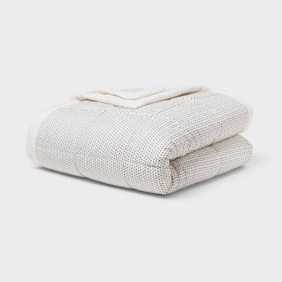 Full/Queen Quilted Down Alternative Bed Blanket Ivory Dash - Room  Essentials™