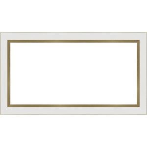 Amanti Art Eva White Gold Narrow Framed Magnetic Dry Erase Board - 1 of 4