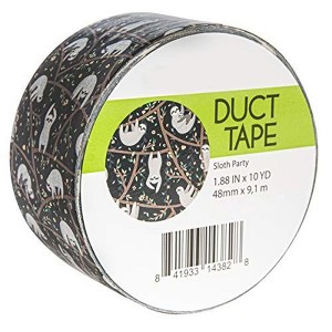 Simply Genius Pattern Duct Tape Heavy Duty, 1 Roll 1.88 in x 10 Yards, Colorful Duct Tape with Designs for Crafts, DIY, Sloth Party - 1 of 4