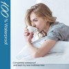 Aoibox Waterproof Queen Mattress Protector Breathable Noiseless Fitted Deep Pocket 8-21 Inch Washable White - 3 of 4