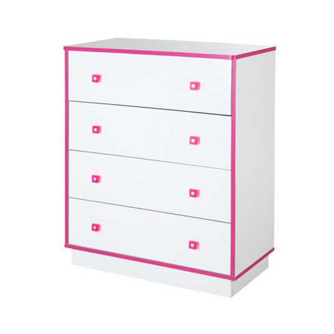 Logik 4 Drawers Chest Pure White And Pink South Shore Target