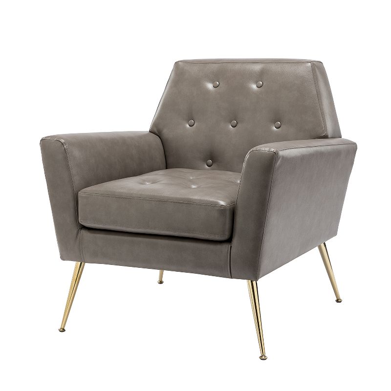 Maris Wooden Upholstered Contemporary Accent Armchair with Button-tufted for Bedroom Living Room  | ARTFUL LIVING DESIGN, 1 of 12