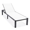 LeisureMod Marlin Patio Sling Chaise Lounge Chair Set of 2 in Black Aluminum, Adjustable and Weather-Resistant for Poolside, Garden, Deck, or Balcony - 3 of 4