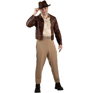 HalloweenCostumes.com Adult Indiana Jones Qualux Costume | Movie Costumes - 1 of 4