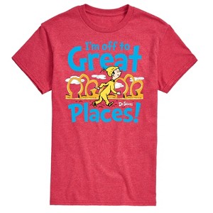 Men's - Dr. Seuss - I'm Off To Great Places Short Sleeve Graphic T-Shirt - 1 of 4