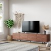 Mid-Century Media Console,Walnut TV Stand with Cable Management - 2 of 4